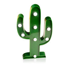 10x 14 x 28.5 tall (lamp w/ shade) Led Cactus Light Gamergreen