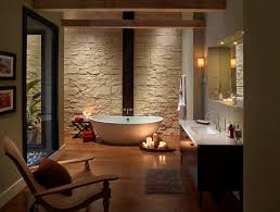A comfortable bathroom is a key source of tranquility in your home. Zen Bathroom With Cut Coarse Stone Accent Wall Asian Bathroom San Diego By Eldorado Stone Houzz