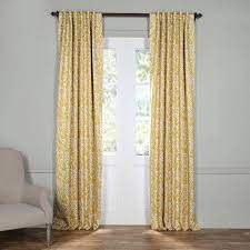 Exclusive Fabrics Furnishings Abstract Misted Yellow Blackout Curtain 50 In W X 108 In L Pair Cool Curtains Curtains Half Price Drapes