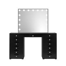 Maybe you would like to learn more about one of these? Glammar Hollywood Vanity Mirror With Bulbs Desk Black Glammar