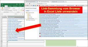 Excel Vorlage Link Sammlung Vom Browser In Excel Liste Tabelle Umwandeln 02 Codedocu De Office 365