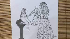 Pin On Beautifl Girl Drawing