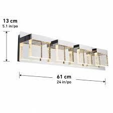 The bubble cube features 4 glass cubes enhanced by small luminous bubbles. Artika Bubble Cube 4 Light Integrated Led Vanity Light