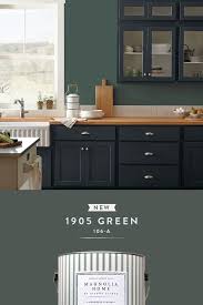What color is joanna gaines house? Joanna Gaines Paint Her Kitchen Cabinets Green Novocom Top