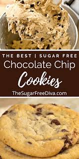 Feel free to tint either icing with gel food coloring. Amazing Sugar Free Chocolate Chip Cookies In 2020 Sugar Free Chocolate Chip Cookies Sugar Free Recipes Sugar Free Cookies