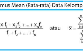 Rumus Mean Pengertian Median Kelompok Data Dan Contoh Cute766