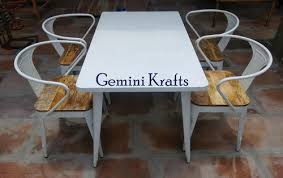 Low to high sort by price: Gemini Krafts Table 120x75x75 Cm Cafe Chair Set India Seating Capacity 4 Rs 10200 Set Id 19993890173