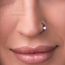 Opal Hinged Nose Ring 20g 20G 18G Opal Ball Hinged Segment Nose Ring/gold  Nostril Hoop/