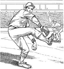 Los Angeles Dodgers Pitcher Baseball Coloring Page Purple Kitty Baseball Coloring Pages Sports Coloring Pages Dodgers Baseball