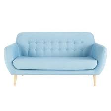 Vintage Sofa 2 3 Sitzer Aus Stoff Blau Iceberg Vintage Sofa Dekor Sofa