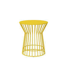 Novogratz Poolside Collection Roberta Outdoor Side Table Yellow Walmart Com Metal Outdoor Side Table Outdoor End Tables Outdoor Side Table
