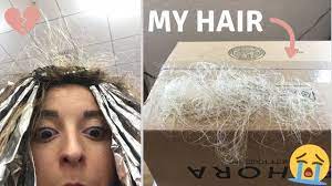 I have 95% natural white hair with a yellow tinge from nicotine stains. Nyc Salon Fried My Hair With Bleach Youtube