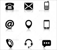 Contact Us Icons With Reflection Photoshopicon Business Icons Design Free Graphic Design Free Icon Set