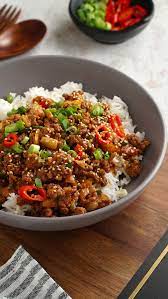Korean Beef Bowl Khinskitchen Asian Ground Beef Recipes In 2021 Asian Ground Beef Recipes Beef Recipes Korean Beef Bowl