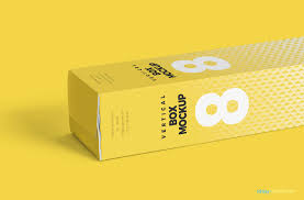 Tall gift box mockup 02 by ktyellow on @creativemarket. Free Vertical Box Mockup For Cardboard Zippypixels
