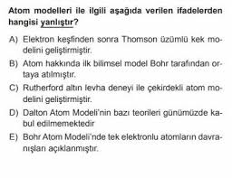 9 Sinif Kimya Test 5 Atom Ve Periyodik Sistem 1 Test Coz
