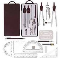 Compass for Geometry Drafting Tools 16 pcs Geometry Set Metal Rulers and  Compasses for Architecture and Students Geometry Set for School Protractor  ...