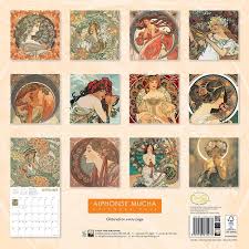 Alphonse Mucha Limited Edition 2016 Wall Calendar Art Deco Artwork Art Nouveau Poster Art Calendar