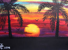 If you are looking for sunset drawing easy simple beach sunset painting you've come to the right place. Beach Sunset Painting Easy Painting Inspired