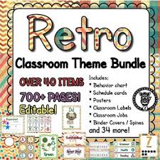 See more ideas about classroom decorations, preschool classroom, classroom. Classroom Theme Decor Organization Mega Bundle Retro Vintage Editable