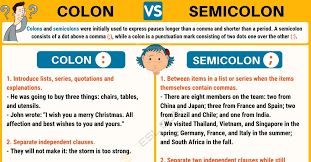 Tom ate breakfast with his family, and then he left for his trip. Semicolon Vs Colon When To Use Colons And Semicolons 7esl