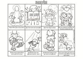 prieres a colorier credo notre pere kt42 portail cate catholiques priere kit de coloriage feuilles
