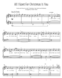 All I Want For Christmas Is You Lyrics Michael Bublé All I Want For Christmas Is You Mariah Carey Easy Piano Cover Sheet Music Mariah Carey Sheet Music Piano Cover