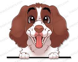 English Springer Spaniel Cartoon Dog Portrait Dog Drawing - Etsy Finland