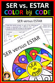 Ser Vs Estar Spanish Students Spanish Colors Spanish Irregular Verbs