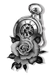 Time Piece Clock Tattoo Design Clock Tattoo Watch Tattoos