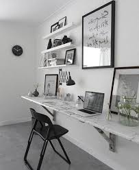 Black And White Office Table 23 Awesome Minimalist Black White Home Office Decorating Ideas Cheap Office Furniture Office Interiors Feminine Home Offices