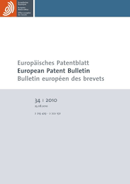 Jika sobat yang sudah tahu arti dari kode angka 823, silahkan tuliskan dikolom komentar dibawah ini ya!. Bulletin 2010 34 European Patent Office