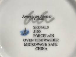 American atelier aberdeen 5 pc. American Atelier At Home Made In China Signals Pattern Dish 15 200 Ppm Lead On The Food Surface 90 Ppm Is Unsafe For Kids
