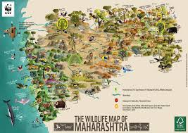 Maharashtra, state of india, occupying a substantial portion of the deccan plateau in the western peninsular part of the subcontinent. Green Humour The Wildlife Map Of Maharashtra