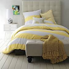 If you're a lover of striped bedding too, then fill your boots. Striped Duvet Cover And Shams In White Citron