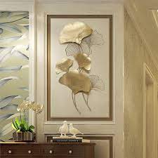 Decorate your home walls with wall art, photo frames, keyholders & more wall decor items at upto 50% off. Modern Luxury Wrought Iron Ginkgo Leaf Pendant Crafts Wall Decoration 3d Wall Stickers Porch Background Metal Mural Accessories Wall Stickers Aliexpress