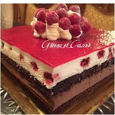 Entremets Aux Deux Mousses Chocolat Et Framboises Gateau Et Cuisine En 2020 Mousse Au Chocolat Gateaux Et Desserts Framboise