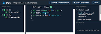 Because only the current version supports the latest file file format. Migrating To Null Safety Dart