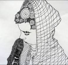 Black And White Self Portrait Art Zentangle Self Portrait Art School Inspiration Self Portrait Art Zentangle Drawings