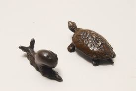 TENPAI TEMPAI turtle and snail Accompanying Bonsai ornament alloy figure  L1.6