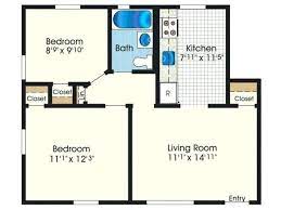 The living room is small and cozy. Sq Ft Apartment Floor Plan 400 Sq Ft Bedroom House Plans 2 Bedroom Apartment Floor Plan 2 Bedroom House Plans