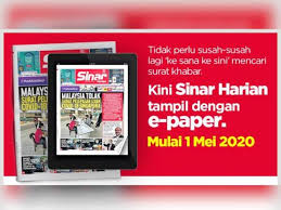 Lp kpm mendapati bahawa tajuk dan laporan akhbar sinar harian ini telah menimbulkan banyak kekeliruan kepada orang ramai khususnya kepada calon peperiksaan spm tahun 2020. Sinar Harian Tawar E Paper Percuma Sempena Ulang Tahun Ke 14