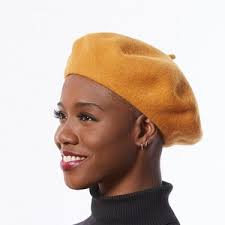 Buy 100% Pure Wool Mustard Yellow Beret Unisex Ideal for Men and Women  Online in India