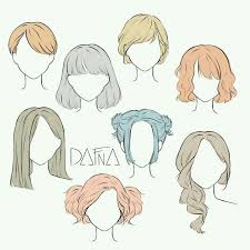 Hairstyle Drawing Hairstyle Collection Hair Drawing Woman Hairstyle Hairstyle Composition Be Drawing Hair Tutorial How To Draw Hair Girl Hair Drawing