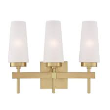 Your bathroom light fixtures will rust if the moisture in the bathroom is often excessive and the ventilation isn't adequate. Westinghouse Chaddsford 3 Light Champagne Brass Wall Mount Bath Light 6352800 The Home Depot