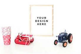 Tractor Bulldozer Poster Mockup By J On Creativemarket Poster Mockup Mockup Mockup Design