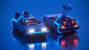 Artstation Voxel Delorean Time Machine Bttf Part Ii Sergey Orlyansky Voxel Art Delorean Futuristic City