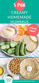 Homemade Creamy Hummus Without Tahini In 5 Minutes Recipe Easy Hummus Recipe Baby Food Recipes Food