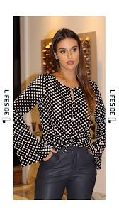 Camisa De Poa Feminina Como Usar Lifeside Moda Feminina Outono Inverno 2018 Blusa Poa Moda Casual Pretty Blouses Fashion