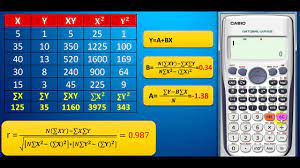 Linear Regression By Casio Fx 991es Scientific Calculator Youtube